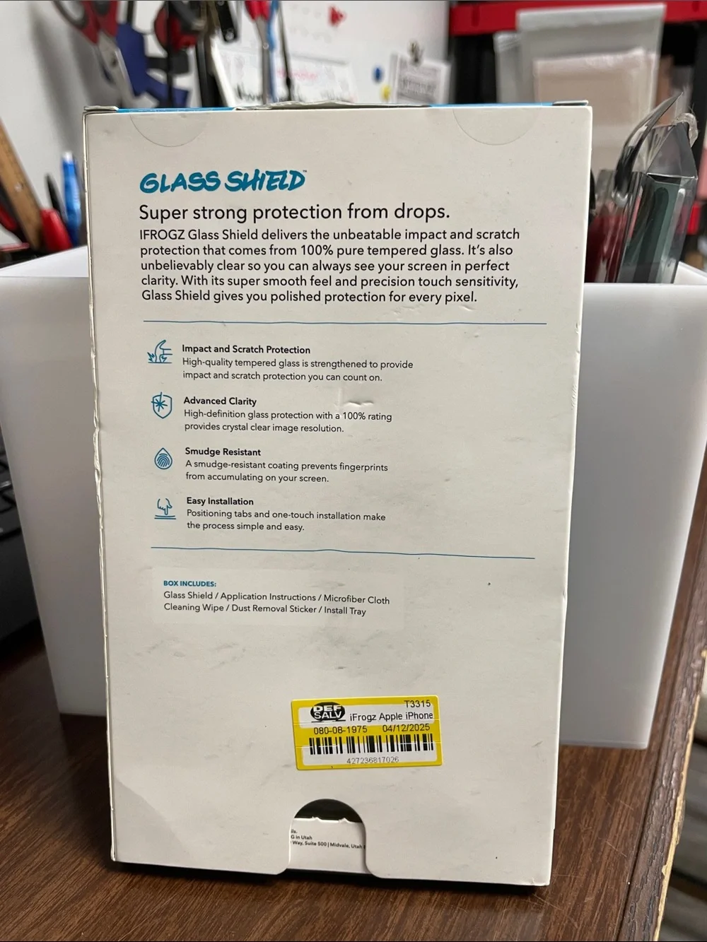 IFROGZ Glass Shield Tempered Glass Screen Protector for iPhone 14 Pro Max